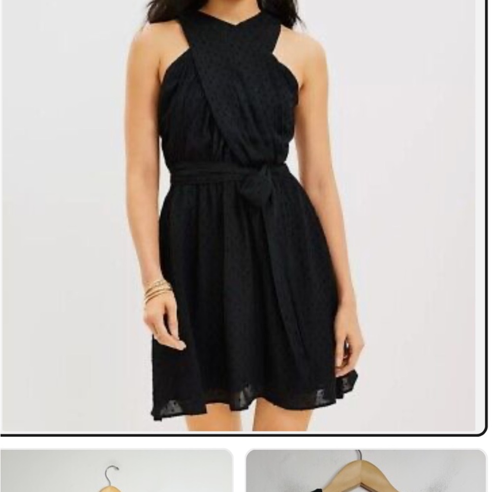 Elegant Black Halter Dress Loft